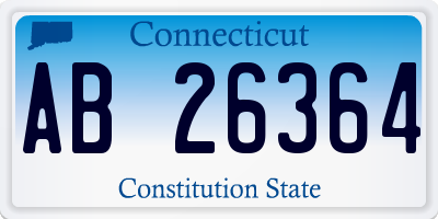 CT license plate AB26364