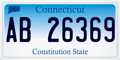 CT license plate AB26369