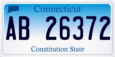 CT license plate AB26372