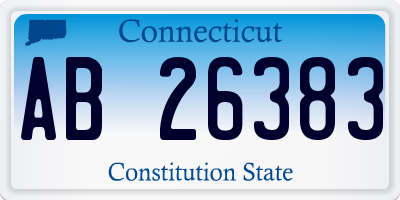 CT license plate AB26383
