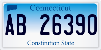 CT license plate AB26390