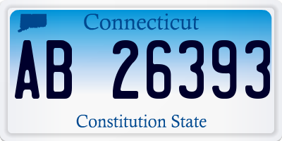 CT license plate AB26393