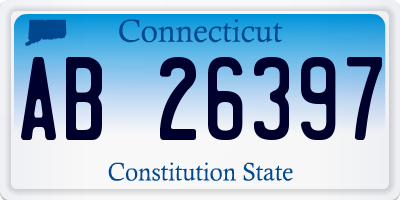 CT license plate AB26397