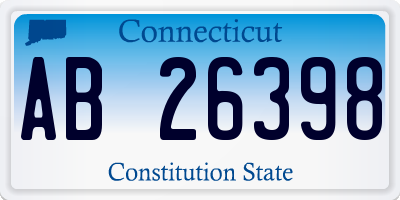 CT license plate AB26398