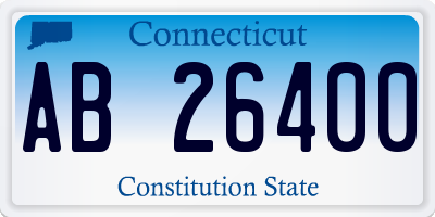 CT license plate AB26400
