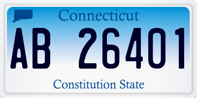 CT license plate AB26401