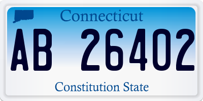 CT license plate AB26402