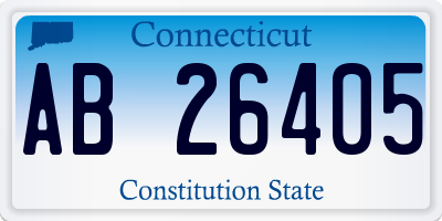 CT license plate AB26405