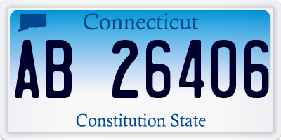 CT license plate AB26406