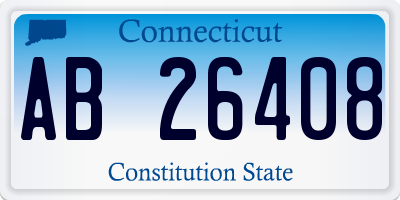 CT license plate AB26408