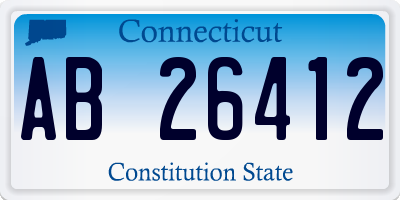 CT license plate AB26412