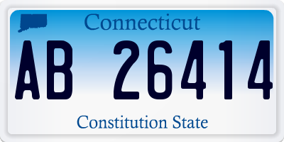 CT license plate AB26414