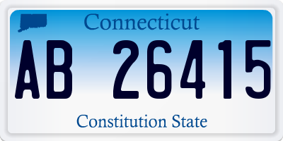 CT license plate AB26415