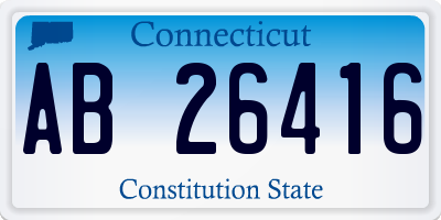 CT license plate AB26416
