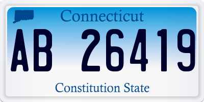 CT license plate AB26419