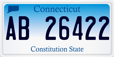CT license plate AB26422