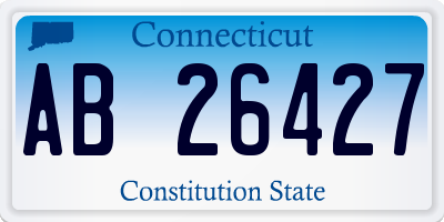 CT license plate AB26427
