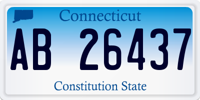 CT license plate AB26437