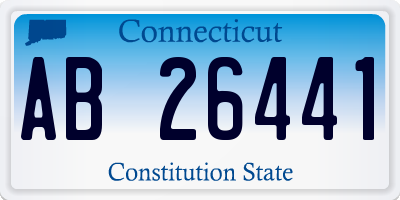 CT license plate AB26441