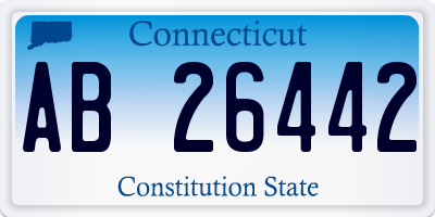 CT license plate AB26442