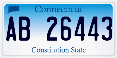 CT license plate AB26443