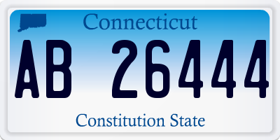 CT license plate AB26444