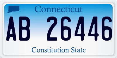 CT license plate AB26446