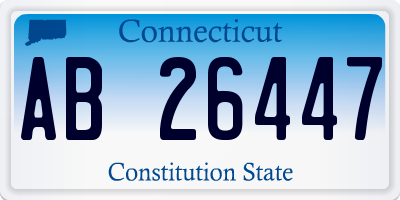 CT license plate AB26447