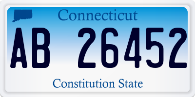 CT license plate AB26452