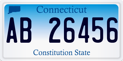 CT license plate AB26456