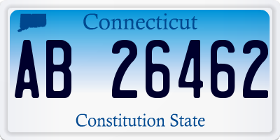 CT license plate AB26462