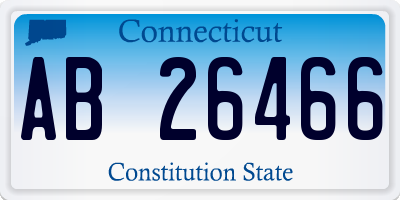CT license plate AB26466