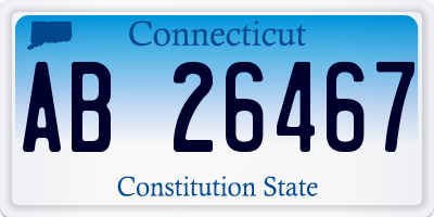 CT license plate AB26467