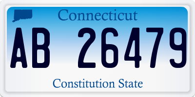 CT license plate AB26479