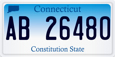 CT license plate AB26480