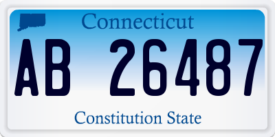 CT license plate AB26487
