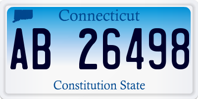 CT license plate AB26498