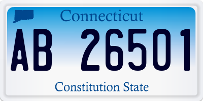 CT license plate AB26501