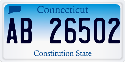 CT license plate AB26502