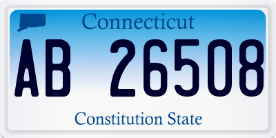 CT license plate AB26508