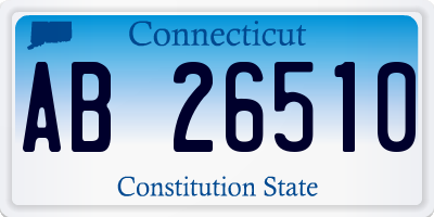 CT license plate AB26510