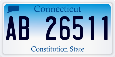 CT license plate AB26511