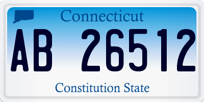 CT license plate AB26512