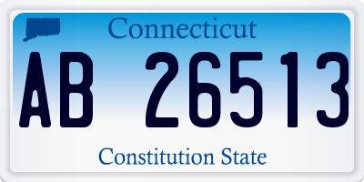 CT license plate AB26513