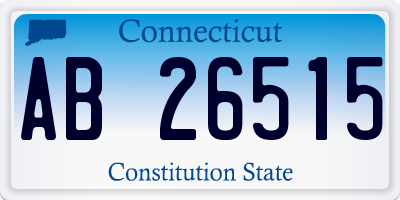 CT license plate AB26515