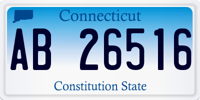 CT license plate AB26516