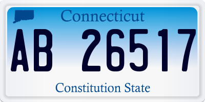 CT license plate AB26517