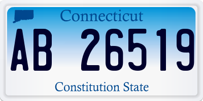 CT license plate AB26519