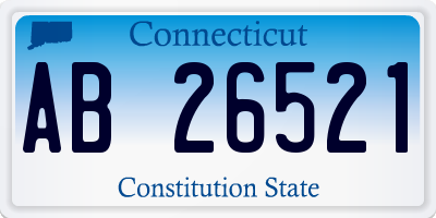CT license plate AB26521