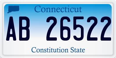 CT license plate AB26522